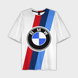 Футболка оверсайз мужская BMW M: White Sport, цвет: 3D-принт