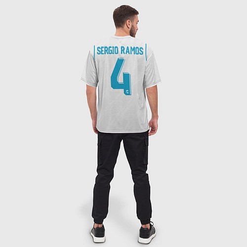 Мужская футболка оверсайз Ramos 17-18 / 3D-принт – фото 4