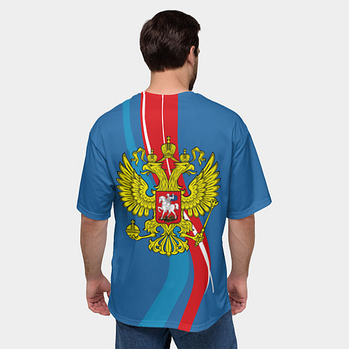 Мужская футболка оверсайз Герб Игорь / 3D-принт – фото 4