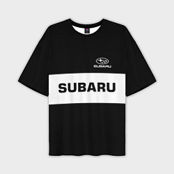 Футболка оверсайз мужская Subaru: Black Sport, цвет: 3D-принт