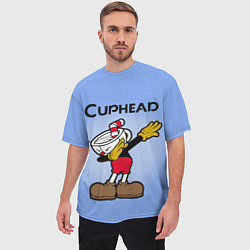 Футболка оверсайз мужская Cuphead Dab, цвет: 3D-принт — фото 2