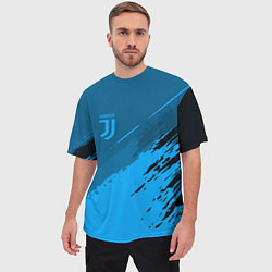 Футболка оверсайз мужская FC Juventus: Blue Original, цвет: 3D-принт — фото 2