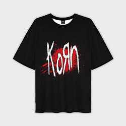 Футболка оверсайз мужская Korn: Blood, цвет: 3D-принт