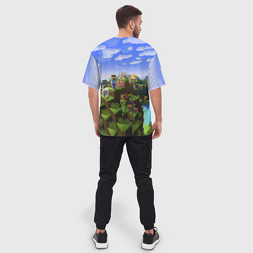 Мужская футболка оверсайз Майнкрафт: Артём / 3D-принт – фото 4
