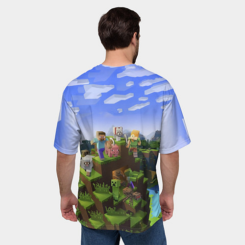 Мужская футболка оверсайз Майнкрафт: Костя / 3D-принт – фото 4
