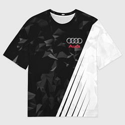 Футболка оверсайз мужская Audi: Black Poly, цвет: 3D-принт