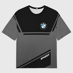 Футболка оверсайз мужская BMW SPORT БМВ СПОРТ, цвет: 3D-принт