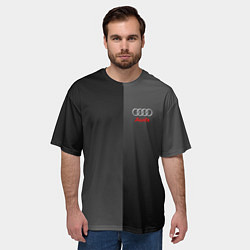 Футболка оверсайз мужская Audi: Metallic Style, цвет: 3D-принт — фото 2