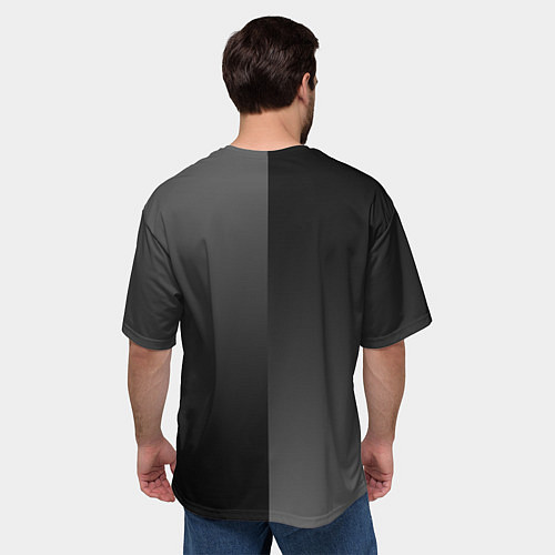 Мужская футболка оверсайз Audi: Metallic Style / 3D-принт – фото 4