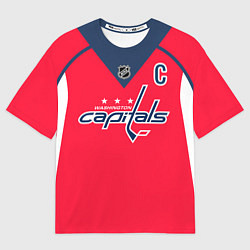 Футболка оверсайз мужская Washington Capitals: Ovechkin Red, цвет: 3D-принт