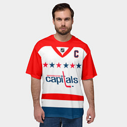Футболка оверсайз мужская Washington Capitals: Ovechkin White, цвет: 3D-принт — фото 2