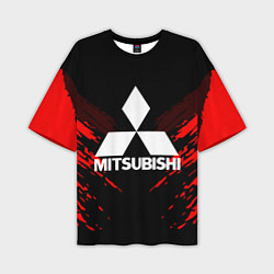 Футболка оверсайз мужская Mitsubishi: Red Anger, цвет: 3D-принт