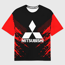 Футболка оверсайз мужская Mitsubishi: Red Anger, цвет: 3D-принт