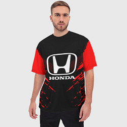 Футболка оверсайз мужская Honda: Red Anger, цвет: 3D-принт — фото 2
