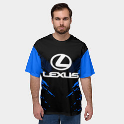 Футболка оверсайз мужская Lexus: Blue Anger, цвет: 3D-принт — фото 2