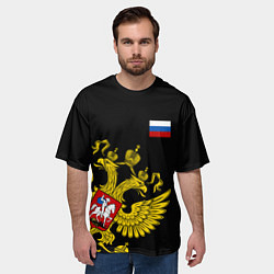 Футболка оверсайз мужская Флаг и Герб России, цвет: 3D-принт — фото 2