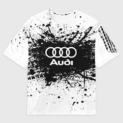 Футболка оверсайз мужская Audi: Black Spray, цвет: 3D-принт