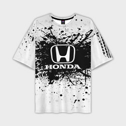 Футболка оверсайз мужская Honda: Black Spray, цвет: 3D-принт