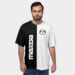 Футболка оверсайз мужская Mazda B&W, цвет: 3D-принт — фото 2