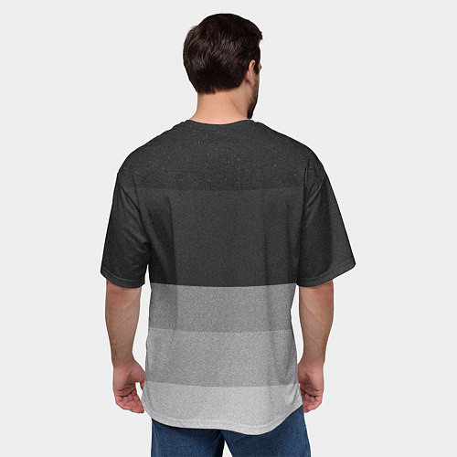 Мужская футболка оверсайз ФК Интер: Серый стиль / 3D-принт – фото 4