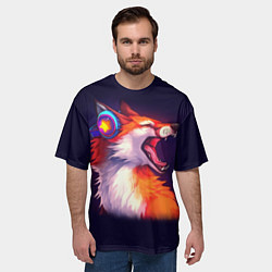 Футболка оверсайз мужская Disco Fox, цвет: 3D-принт — фото 2