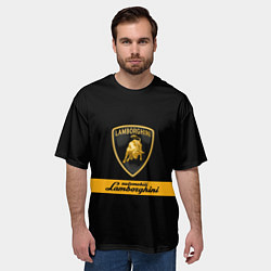 Футболка оверсайз мужская Lamborghini Automobili, цвет: 3D-принт — фото 2