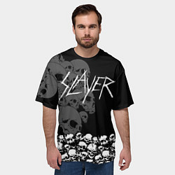 Футболка оверсайз мужская Slayer: Dark Skulls, цвет: 3D-принт — фото 2