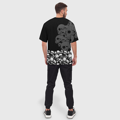 Мужская футболка оверсайз Slayer: Dark Skulls / 3D-принт – фото 4