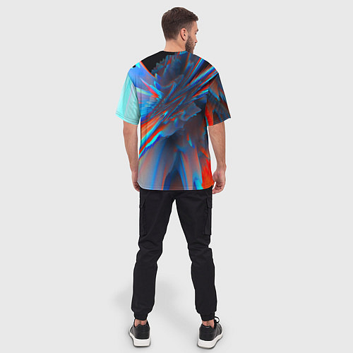 Мужская футболка оверсайз Muse: Colour Abstract / 3D-принт – фото 4