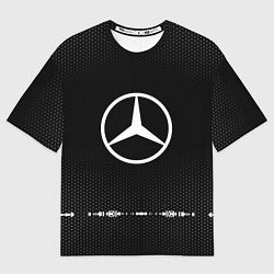 Футболка оверсайз мужская Mercedes: Black Abstract, цвет: 3D-принт