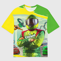 Футболка оверсайз мужская GTA V: Online Racer, цвет: 3D-принт