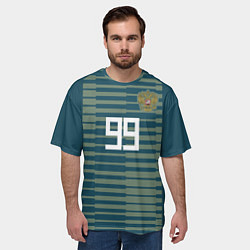 Футболка оверсайз мужская Сборная России: Лунёв ЧМ-2018, цвет: 3D-принт — фото 2