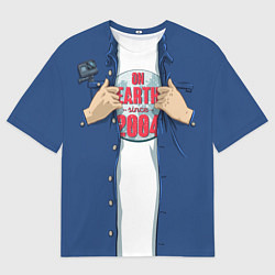 Футболка оверсайз мужская On Earth Since 2004, цвет: 3D-принт