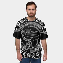 Футболка оверсайз мужская Настоящий барбер, цвет: 3D-принт — фото 2