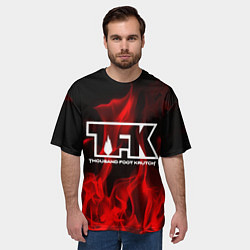 Футболка оверсайз мужская Thousand Foot Krutch: Red Flame, цвет: 3D-принт — фото 2