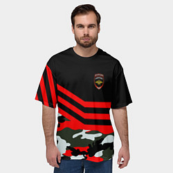 Футболка оверсайз мужская Полиция: Камуфляж, цвет: 3D-принт — фото 2
