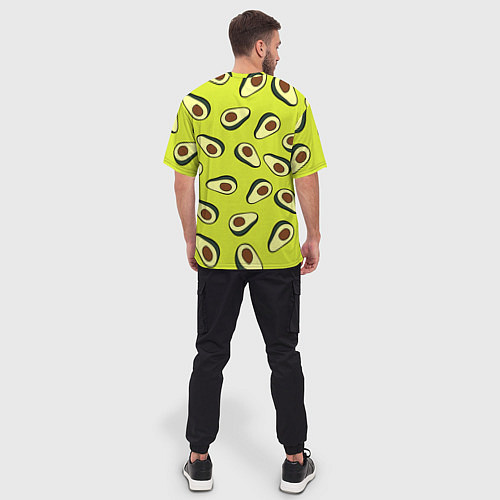 Мужская футболка оверсайз Стиль авокадо / 3D-принт – фото 4