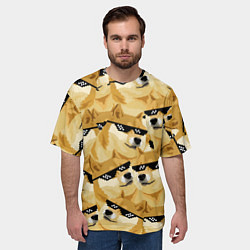 Футболка оверсайз мужская Doge: Deal with it, цвет: 3D-принт — фото 2