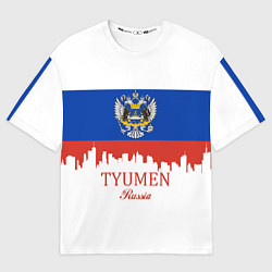 Футболка оверсайз мужская Tyumen: Russia, цвет: 3D-принт