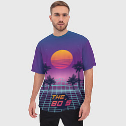 Футболка оверсайз мужская The 80s Beach, цвет: 3D-принт — фото 2