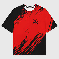 Футболка оверсайз мужская USSR: Red Patriot, цвет: 3D-принт