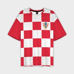 Мужская футболка оверсайз Сборная Хорватии: Домашняя ЧМ-2018
