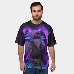 Футболка оверсайз мужская Violet Raven, цвет: 3D-принт — фото 2