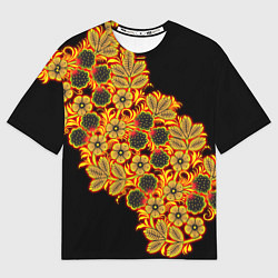 Футболка оверсайз мужская Славянская роспись, цвет: 3D-принт