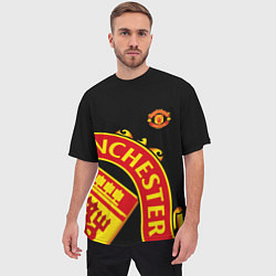 Футболка оверсайз мужская FC Man United: Black Exclusive, цвет: 3D-принт — фото 2