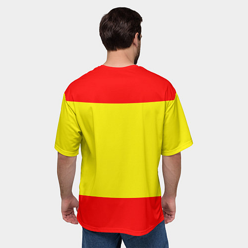 Мужская футболка оверсайз Сборная Испании / 3D-принт – фото 4