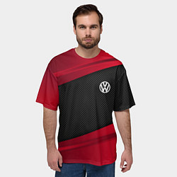 Футболка оверсайз мужская Volkswagen: Red Sport, цвет: 3D-принт — фото 2