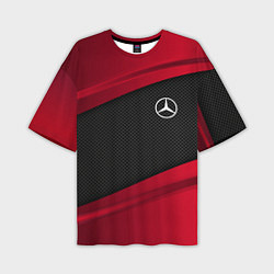 Мужская футболка оверсайз Mercedes Benz: Red Sport