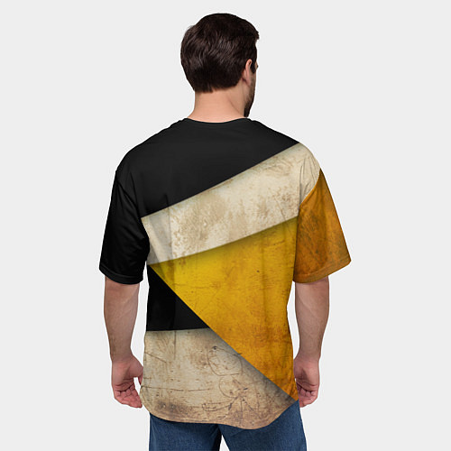 Мужская футболка оверсайз FC Juventus: Old Style / 3D-принт – фото 4