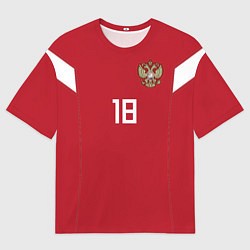 Мужская футболка оверсайз Сборная России: Жирков ЧМ-2018